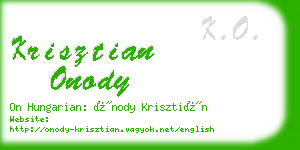 krisztian onody business card